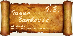 Ivona Banković vizit kartica